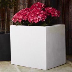 Polystone Contemporary Cube - Marble White